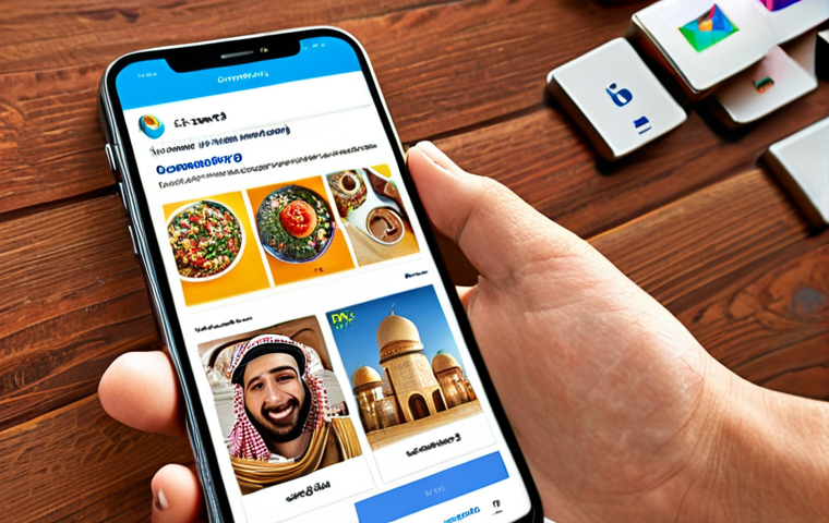 **Content Marketing & SEO:** A vibrant, modern graphic illustrating how engaging content attracts customers on a smartphone, leading to a website with high search engine ranking and increased brand awareness in the Arab world.