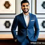 Home 22 전자상거래 자격증과 클라우드 서비스의 연계성 - **Prompt: The Empowered E-commerce Professional**
A confident and smiling young Arab entrepreneu...